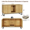 Double Room Large Cat Cabinet, Litter Box Furniture Hidden with Scratch Pad - 2 of 4