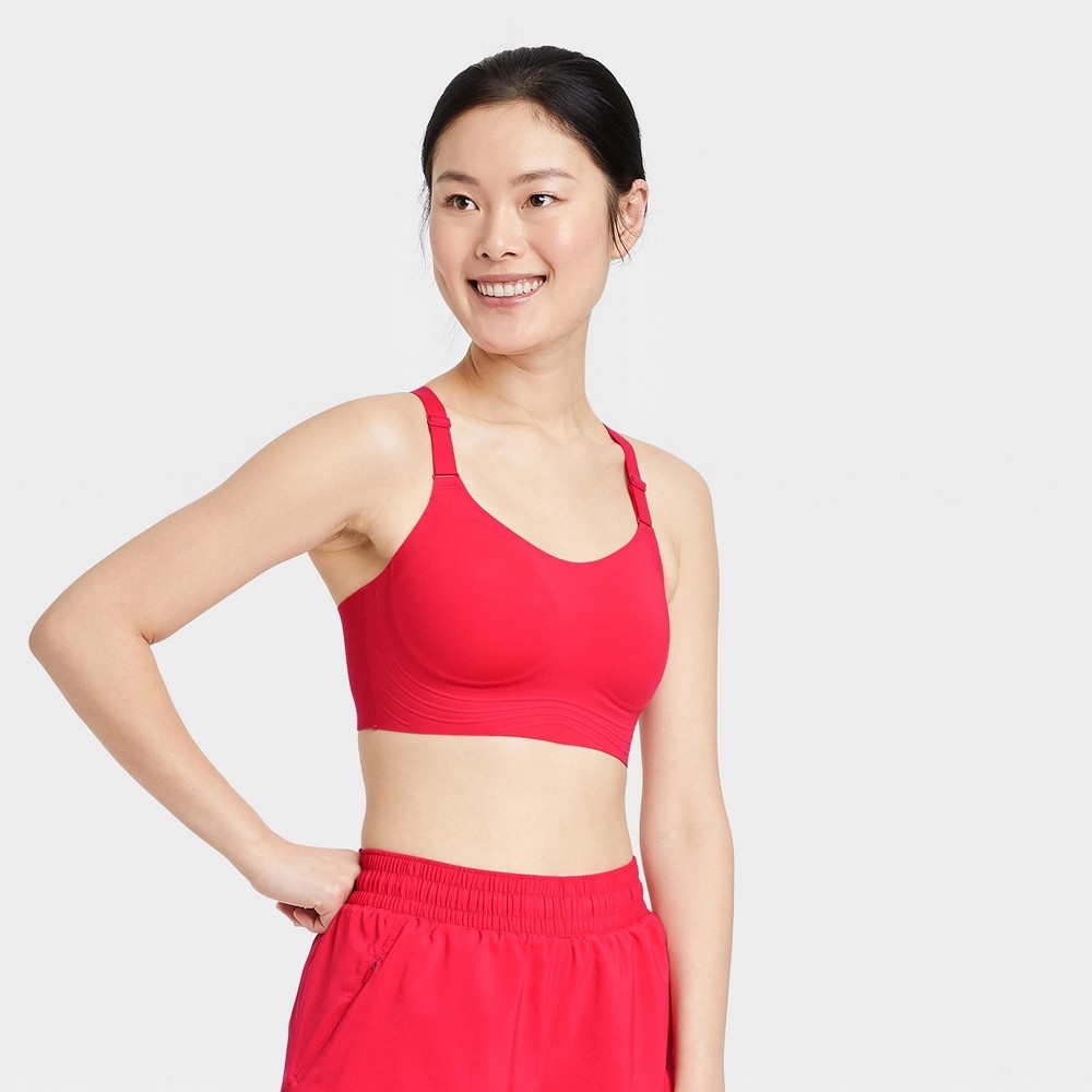 UPC 195995536457 Women's High Support Embossed Racerback Run Bra