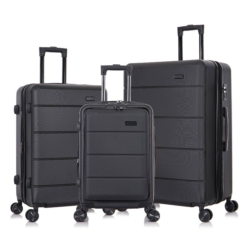 InUSA Elysian Lightweight Hardside Carry On Spinner 3pc Luggage Set, 1 of 18