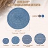 Unique Bargains Woven Braided Washable Decorative Round Placemat 8 Pcs - 2 of 4