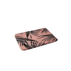 Anita & Bella Art Palm Leaves Dream Memory Foam Bath Rug Pink - Deny Designs - 1 of 3