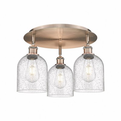 Bella - 3 Light Flush Mount In Industrial Style-10.5 Inches Tall and 17.25 Inches Wide