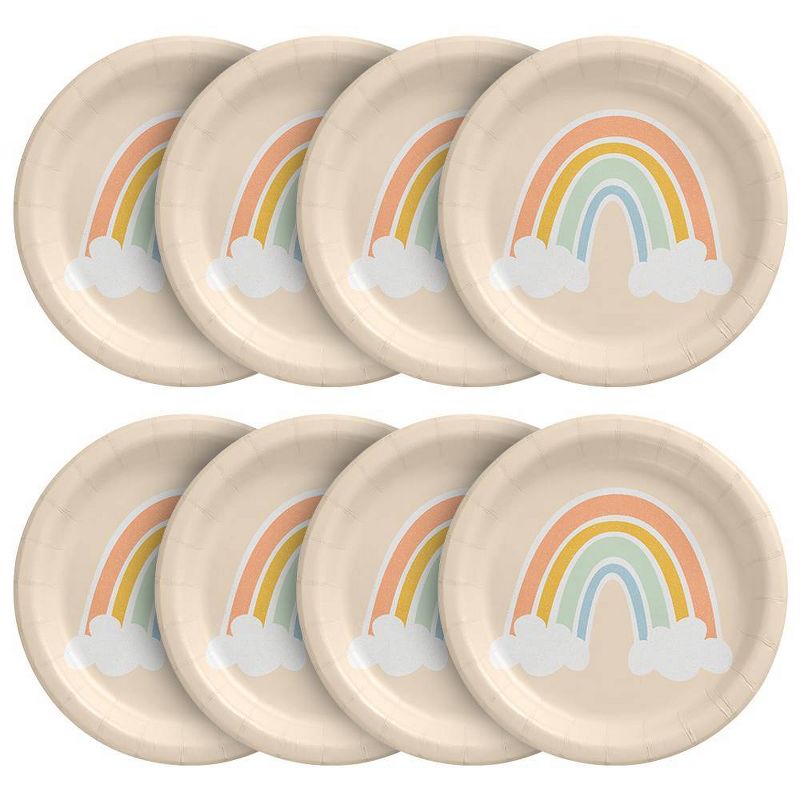 6.75&#34; 20ct Rainbow Snack Paper Plates - Spritz&#8482;, 2 of 3