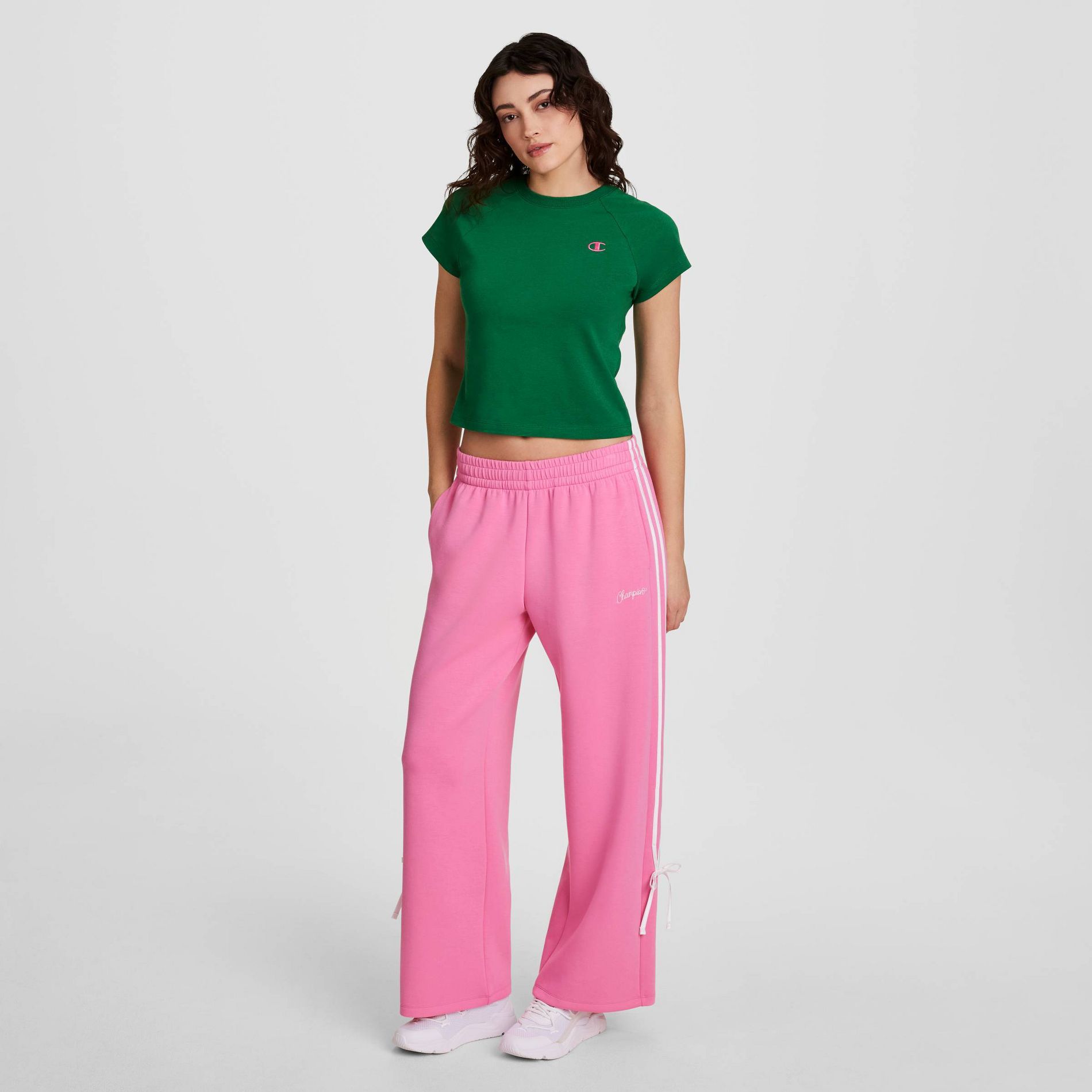 Champion Women's Iconic Essentials Raglan Short Sleeve Baby T-Shirt