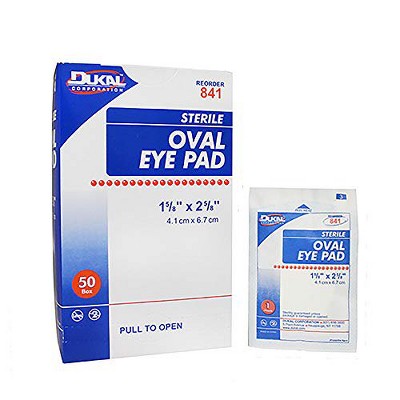Dukal 841 Oval Eye Cotton Pads 1 5/8 in. x 2 5/8. in. (Box of 50)
