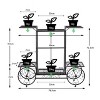 Artloge 6 Tier Garden Cart Flower Plant Stand Potted Holder Parisian Style Wrought Iron Display Shelf Rack Decorating Garden Home Patio Condo Porch - 3 of 4