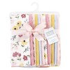 Hudson Baby Infant Girl Cotton Flannel Burp Cloths Bundle, Soft Painted Floral, One Size - 2 of 4