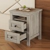 Modern Nightstand with 2 Drawers and Open Shelf, Wood-Look Finish, Space-Saving Design for Bedroom Storage and Display-The Pop Home - 2 of 4