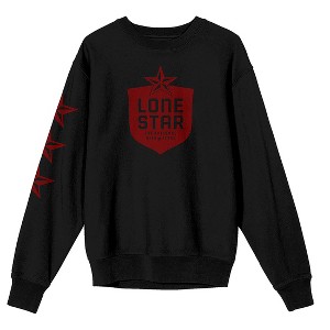 Lone Star National Beer of Texas Adult Black Crew Neck Sweatshirt - 1 of 4