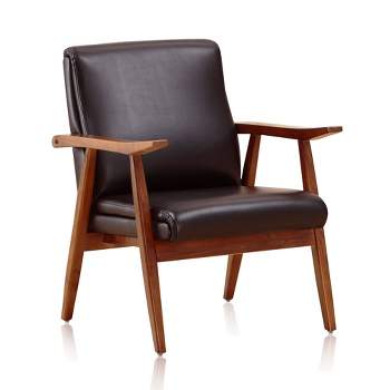 Archduke Faux Leather Accent Chair - Manhattan Comfort