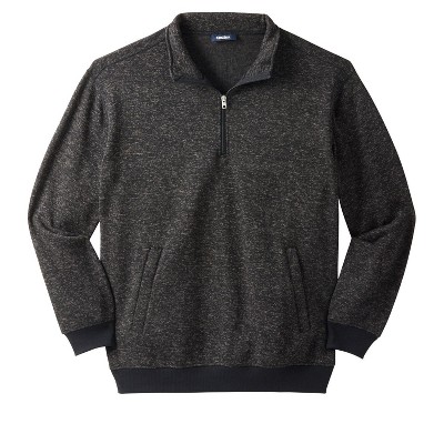 KingSize Men's Big & Tall Quarter Zip Fleece Sweater