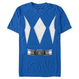 Men's Power Rangers Blue Ranger Costume Tee T-Shirt - 1 of 4