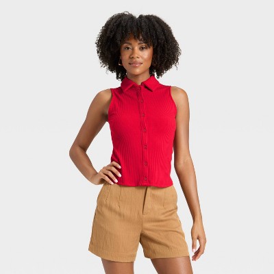 Women's Ribbed Tank Top - A New Day™