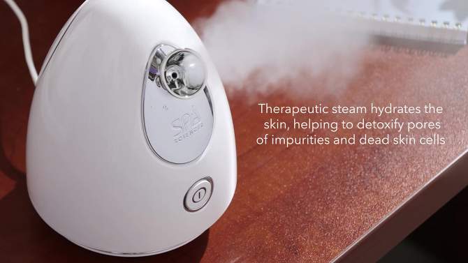Spa Sciences CIRRA Nano Ionic Vanity Facial Steamer with Optional Aromatherapy, 2 of 15, play video