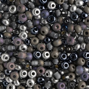 John Bead Czech Glass Seed Beads 6/0 (100g) Steel Grey Mix Beads for DIY Art Crafts Jewelry Bracelets Necklaces Earrings Making - 1 of 4