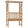 vidaXL Patio Bench with Pergola 45.3" Solid Teak Wood - 4 of 4