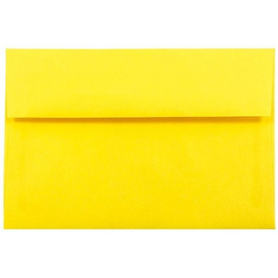 Jam Paper Brite Hue A10 Envelopes 6 X 9 1/2 50 Per Pack Yellow : Target