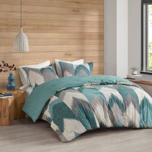 NicBex 3 Pcs Printed Cotton Bedding Set, Comforter Set Bedding Comforter Sets Duvet Cover Sets with Matching Shams, Machine Washable - 1 of 4