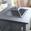 NAYSAYE Grill Racks 2 in 1 Patio Table Fire Pit for Outdoor Enjoyment and Atmosphere, Black, 26.37"*24.01"*9.05" - 4 of 4