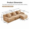 Aukfa Modular Teddy Fabric Sofa,Convertible Modular Sectional Sofa Set , 3-Seats with 1/2/3 Ottoman Soft Boneless Design for Living Room - 4 of 4