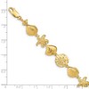 Black Bow Jewelry 14k Yellow Gold Sea Life Bracelet - 7.25 Inch - 4 of 4