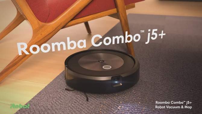 iRobot Roomba Combo j5+ Self-Emptying Robot Vacuum &#38; Mop, 2 of 13, play video