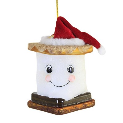 Noble Gems 4.0 Inch S'mores With Santa Hat Christmas Ornament Tree Ornaments