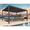 PURPLE LEAF Outdoor Louvered Pergola Sun Shade Outside Canopy with Aluminum Roof for Pool Hot Tub Backyard Garden Pavilion Patio Hardtop Gazebo - 2 of 4