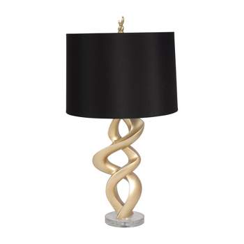 SAGEBROOK HOME 30" Swirl Resin Table Lamp Gold