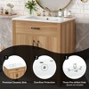 Mshliw 60" Solid Wood Bathroom Vanity with Sink, 4 Soft-Close Doors, 2 Flip Drawers, Adjustable Shelves & Modern Storage Cabinet - 3 of 4