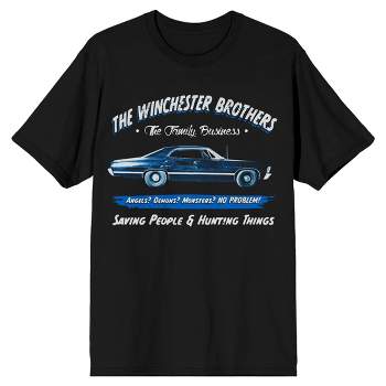 Supernatural Winchester Brothers Family Business Men's Black T-shirt