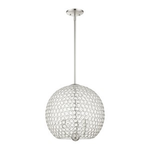 Livex Lighting Cassandra 3 - Light Pendant in  Brushed Nickel - 1 of 1
