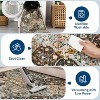 Washable Vintage Floral Rug Non Slip Low Pile Rug Soft Distressed Throw Floor Cover Foldable Indoor Carpet for Living Room Bedroom Playroom Nursery - 4 of 4