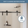 NicBex Shower Door 76" H Frameless Single Sliding Shower Doors, 5/16" (8mm) Thick Tempered Glass with Explosion-proof Film - 2 of 4