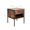 TiramisuBest Set of 2 nightstand,industrial style with Rustic Brown for Nightstands - 4 of 4