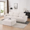 113'' Corduroy U-Shaped Modular Boneless Modern Lounge Sectional Sofa with Chaise, Movable Ottoman, Compression Upholstered and No Assembly - 4 of 4