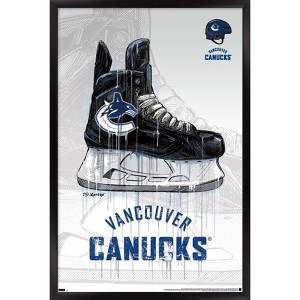 Trends International NHL Vancouver Canucks - Drip Skate 21 Framed Wall Poster Prints - 1 of 4