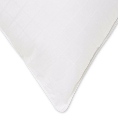 Standard White Cotton Dobby-Box Shell Hypoallergenic Pillow Set