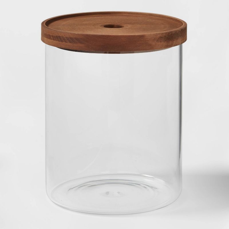 105oz Glass Storage Canister with Wood Lid - Threshold&#8482;, 1 of 11