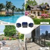 Tangkula Set of 4 Patio Rattan Conversation Furniture Set Outdoor Wicker Sofa Set with Padded Cushion & Tempered Glass Coffee Table Navy - 4 of 4