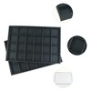 Unique Bargains Stackable Black PU Leather Jewelry Trays with Removable Dividers - 3 of 4