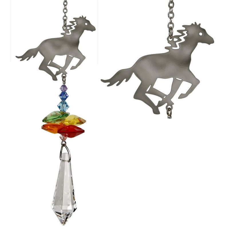 Woodstock Crystal Suncatchers, Crystal Fantasy Horse, Crystal Wind Chimes For Inside, Office, Kitchen, Living Room Décor, 4.5"L, 1 of 7