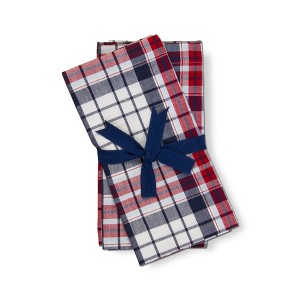tagltd Arlo Plaid 4th Of July Cotton Napkin Set Of 4 - 1 of 2