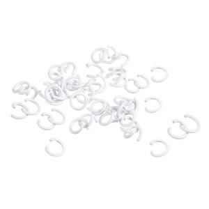 Unique Bargains Carbon Steel DIY Crafts Jewelry Making Open Connector Jump Rings 100 Pcs - 1 of 4