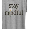 Women's - Instant Message - Stay Mindful Flower Short Sleeve Graphic T-Shirt - 2 of 4
