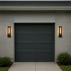 ALOADECOR H20'' Modern Outdoor Integrated LED Wall Light Matte Black  Sconce with Frosted Acrylic Shade Up/Down Wall for Garage  (2 Pack) - 2 of 4
