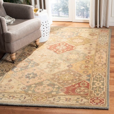 Handmade Multi Beige Wool 2' x 3' Tufted Accent Rug