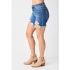 Women's Distressed Fray Hem Short - Plus - Judy Blue - image 2 of 4