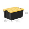 IRIS Storage Bin with Secure Latching Buckles Black Yellow - 3 of 3
