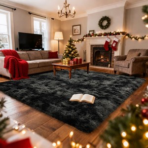 4x6ft Soft Fluffy Area Rug, Non-Slip Shaggy Carpet for Bedroom Living Room, Cozy Plush Floor Rug for Home Decor - 1 of 4